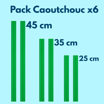 Pack Caoutchouc vert Unger x6